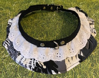 Black/White Hawaiian Dog Collar